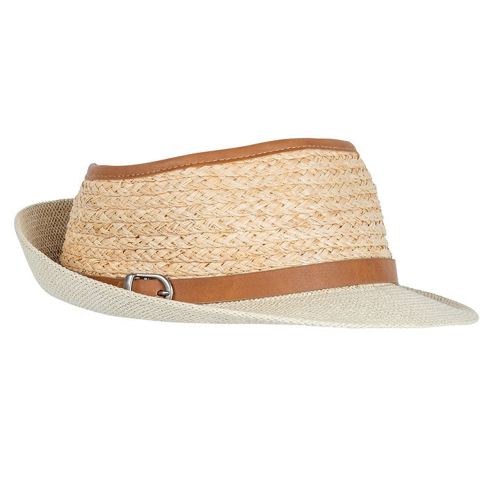Vegan Leather Trim Fedora